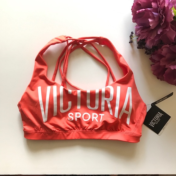 Victoria's Secret Other - VS Coral multi crossed strap back sports bra Sz S